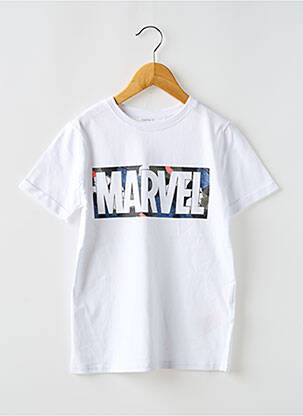 Tricou guler rotund alb NAME IT băiat