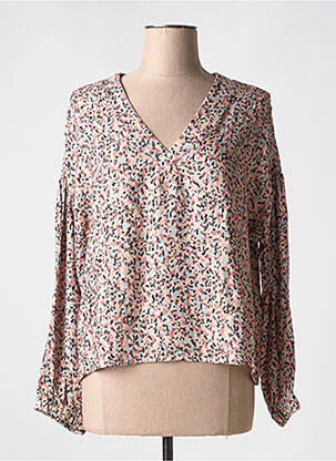 Top guler în v roz I.CODE (By IKKS) femme