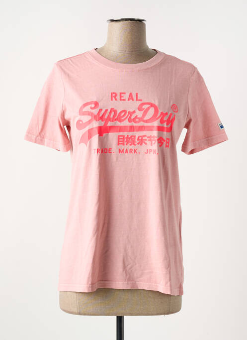 Tricou roz SUPERDRY femeie