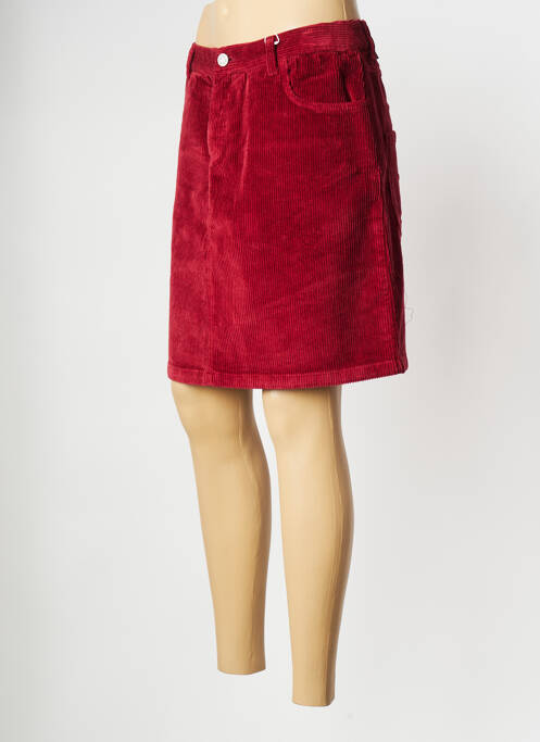 Fustă mini roșu KNOWLEDGE COTTON APPAREL femeie