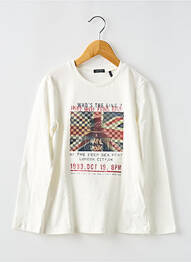 Tricou guler rotund alb IKKS JUNIOR băiat