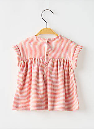 Top guler rotund roz PETIT BATEAU fată