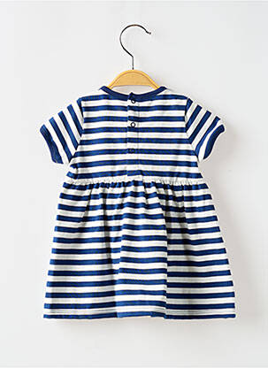 Rochie midi guler rotund albastru PETIT BATEAU fată