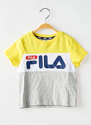 Tricou guler rotund gri FILA copil