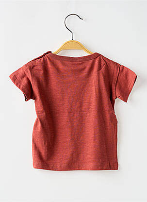 Tricou guler rotund roșu PETIT BATEAU băiat