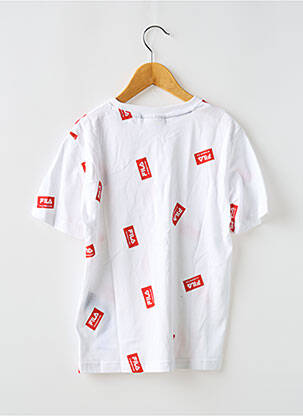 Tricou guler rotund alb FILA fată