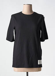 Tricou guler rotund negru NA-KD femeie