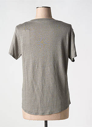 Tricou guler rotund gri LEON & HARPER femeie