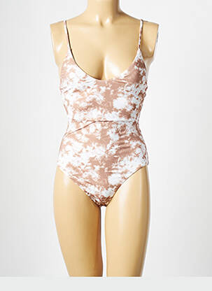 Costum de baie dintr-o singură piesă bej PIECES femeie