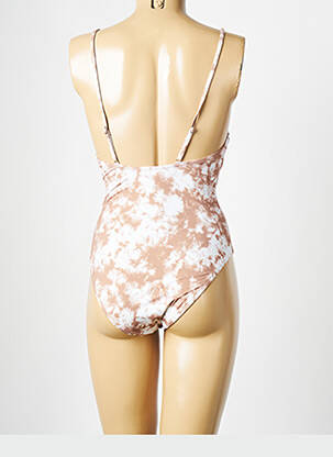 Costum de baie dintr-o singură piesă bej PIECES femeie