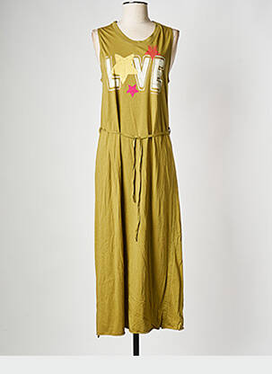 Rochie midi guler rotund verde LEON & HARPER femeie