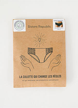 Chiloți-menstruali negru SISTERS REPUBLIC femeie
