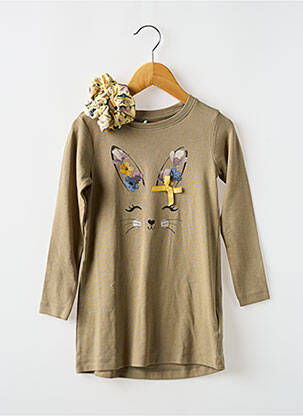Tricou guler rotund maro NAME IT fată