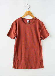 Tricou guler rotund roșu PETIT BATEAU femme