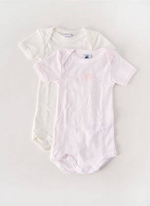 Body de lenjerie guler rotund alb PETIT BATEAU copil