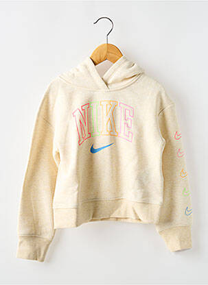 Hanorac cu glugă guler rotund bej NIKE fată