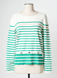 Pulover guler rotund verde BREAL femme