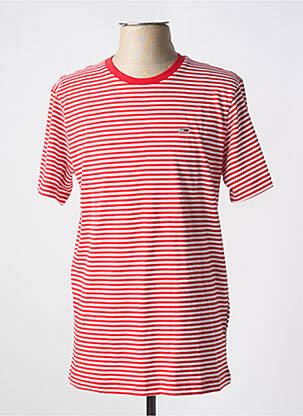 Tricou guler rotund roșu TOMMY HILFIGER bărbat