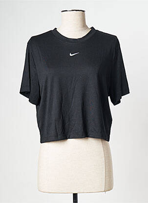 Tricou guler rotund negru NIKE femeie