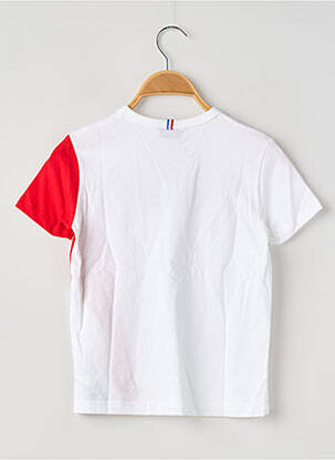 Tricou guler rotund alb LE COQ SPORTIF băiat