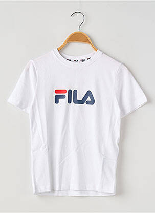 Tricou guler rotund alb FILA copil
