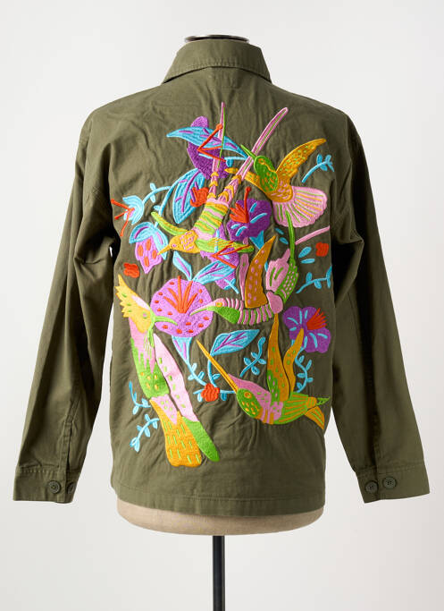 Cămașă cu mâneci lungi verde OBEY bărbat