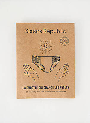 Chiloți-menstruali negru SISTERS REPUBLIC femeie