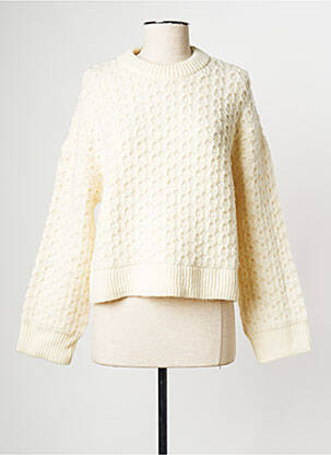 Pulover guler rotund bej VERO MODA femeie