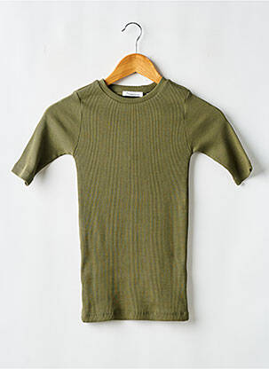Tricou guler rotund verde KNOWLEDGE COTTON APPAREL femeie