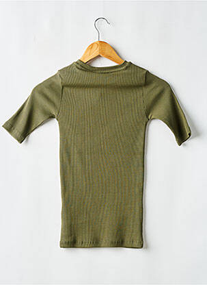 Tricou guler rotund verde KNOWLEDGE COTTON APPAREL femeie