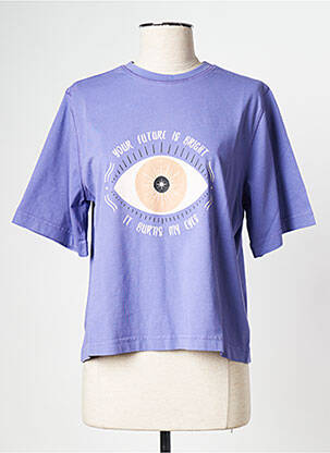 Tricou guler rotund violet STELLA FOREST femeie
