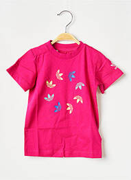 Tricou guler rotund roz ADIDAS copil