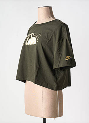 Tricou guler rotund gri NIKE femeie