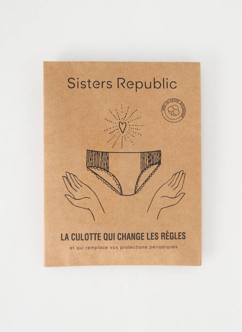 Chiloți-menstruali negru SISTERS REPUBLIC femeie