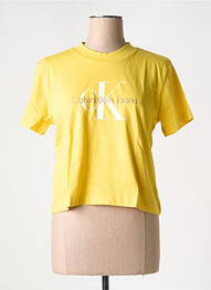 Tricou guler rotund galben CALVIN KLEIN femme