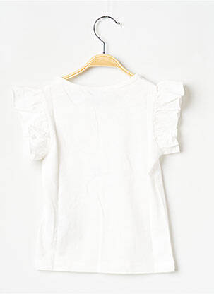 Tricou guler rotund alb PETIT BATEAU fată