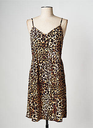 Rochie scurtă maro PIECES femeie