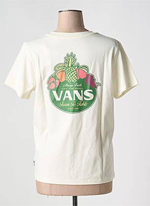 Tricou guler rotund alb VANS femeie