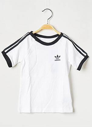 Tricou guler rotund alb ADIDAS copil