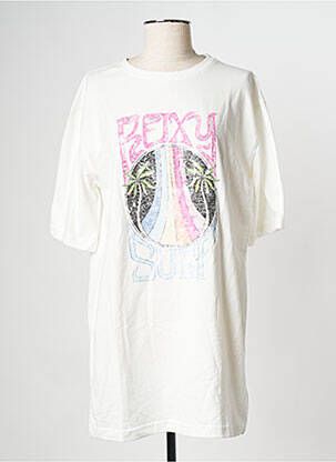 Tricou guler rotund alb ROXY femeie