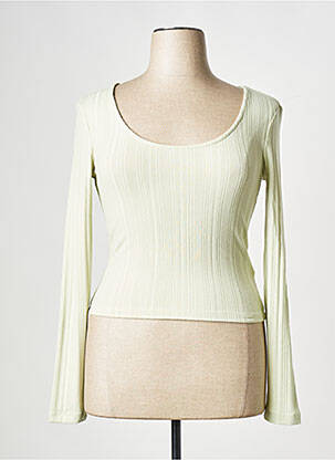 Tricou guler rotund verde NA-KD femeie