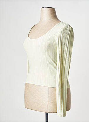 Tricou guler rotund verde NA-KD femeie