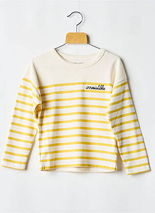 Tricou guler rotund galben MAISON LABICHE băiat
