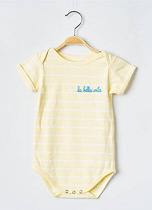 Body de lenjerie guler rotund galben MAISON LABICHE fată