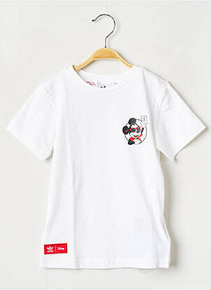 Tricou guler rotund alb ADIDAS copil