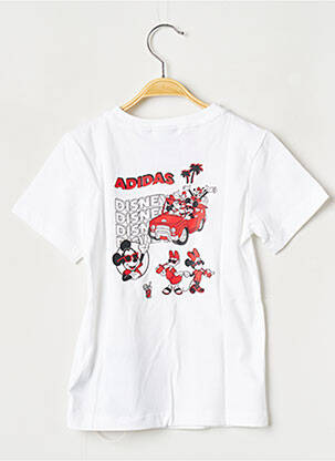 Tricou guler rotund alb ADIDAS copil
