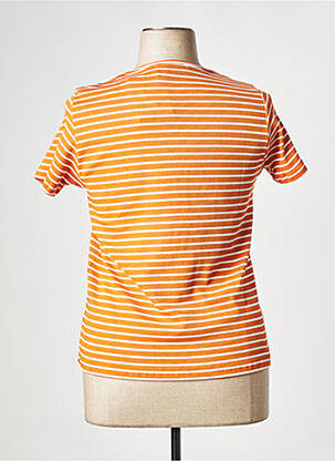 Tricou guler rotund portocalie LA FEE MARABOUTEE femeie