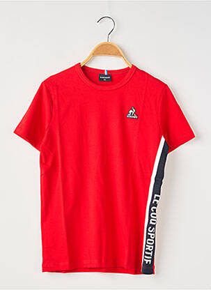 Tricou guler rotund roșu LE COQ SPORTIF băiat