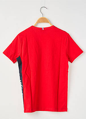 Tricou guler rotund roșu LE COQ SPORTIF băiat