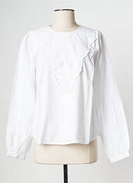 Top guler rotund alb MSCH COPENHAGEN femme